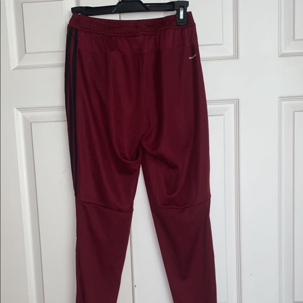 Maroon adidas joggers
